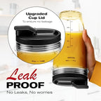 24oz Replacement Cup with Sip and Seal Lid for Nutri Ninja Blender BL642 BL450 BL456 BL480 BL482 BL640 BL682 BN401 BN751 BN801 Foodi SS401 SS101 SS351 SS151 Ninja Blender Auto IQ Blade (2-Pack)
