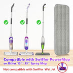 6 Pack Reusable Mop Pads Compatible with Swiffer PowerMop, Power Mop Refills Power Mop Pads Refills PowerMop Refill Pads Microfiber Mop Pads for Hardwood Floor Cleaning, Machine Washable