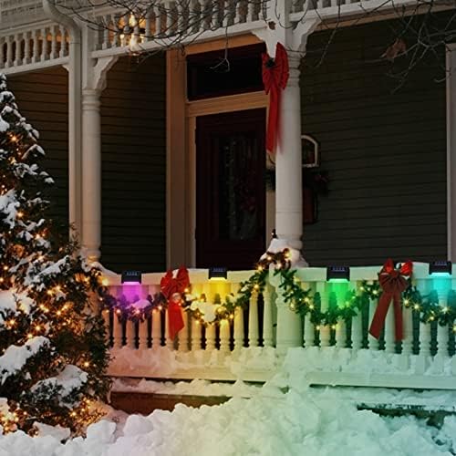 K.E.J. Solar Deck Lights Outdoor 16Pcs LED Step Light Pool Accessories Waterproof Landscape Lighting Easter Decor for Stairs Fence Yard Patio Driveway Pathway Yard Backyard and Garden