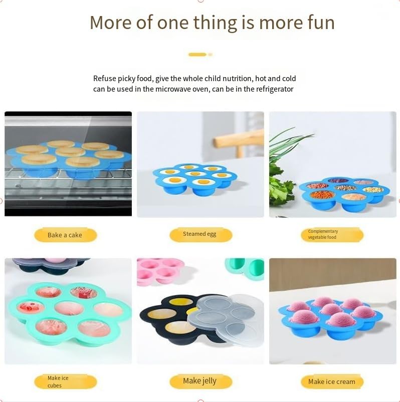 Silicone Egg Bites Molds Air Fryer Mold, Pink Instant Pot Egg Bite Molders Pastel Muffin Cupcake Pan Mold for Cooker Accessories