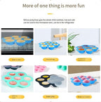 Silicone Egg Bites Molds Air Fryer Mold, Pink Instant Pot Egg Bite Molders Pastel Muffin Cupcake Pan Mold for Cooker Accessories