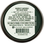 Murphy’s Naturals Insect Bite Relief Balm, Travel-Friendly, Soothes Bug Bites with Plant-Based Oil, Fast-Acting, Easy Application, 0.75oz