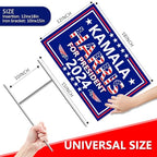 Kamala Harris Yard Sign,18x12In Harris Waltz 2024 Double-Sided Kamala Harris For President Yard Signs With H-Stakes Political Voted For Democratic Sign For Outdoor Garden Lawn Parade Rally Decoration