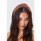 YISSION 4PCS Knotted Headbands for Women Girls Non Slip Wide Headband Fashion Head Bands Top Knot Headband for Women Black White Red Brown Headband Neutral Hairband Hair Accessories for Women