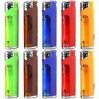 10 Pack Refillable Butane Cigarette Lighter with LED Flashlight