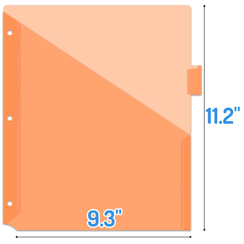 8 Count Dividers with Two Pockets, 8 tabs Binder Dividers for 3 Ring Binder Organizer, Multicolor, 1 Set