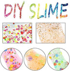 HOLICOLOR 110pcs Slime Making Kit, Add Ins, Accessories, Glitter, Foam Balls, Fishbowl Beads, Sequins, Shells, Candy Charms, Cups for Slime Party