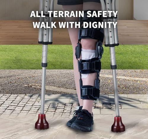 Cane Tips Heavy Duty, Ultra Durable Crutch Tips Accessories Replacement for Walking Stick, Walkers and Canes, Flat Base, High Polymer Rubber Material