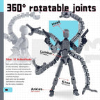 Already Assembled T13 Action Figure Accessories,Dummy 13 T13 Multi-Jointed Movable,for Collectors Desktop Decorations t-13 Movability 3D Printed Toys (Gray)