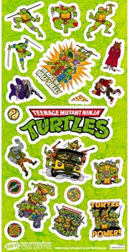 Teenage Mutant Ninja Turtles Travel Neck Pillow for Kids - Bundle with 13" TMNT Neck Pillow, Tattoos, Stickers, More | Teenage Mutant Ninja Turtles Travel Accessories Set for Boys