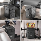 Ryhpez Car Trash Can with Lid - Truck Trash Bin Storage Bag, Automotive Garbage Can Waterproof, Collapsible Interior Car Accessories for Women Men Road Trip Essentials