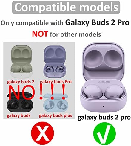 6 Pairs Galaxy Buds 2 Pro Ear Tips Buds Eartips, S/M/L Replacement Soft Silicone Rubber Flexible Gel Earbuds Earplug Fit in Case Accessories Compatible with Samsung Galaxy Buds 2 Pro - Bora Purple