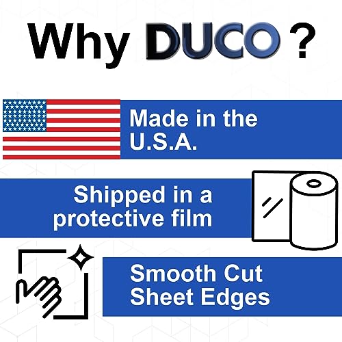 Duco Clear Cast Acrylic Sheet 1/8 Inch Thick 24" X 48" - Pack of 1 Cut to Size, Thin, Clear Acrylic Sheet - Transparent Plexiglass Panel for DIY Crafts, Window Replacements, Signs, Displays, & More