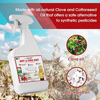 BugPursuit 24oz Ant Killer use for Indoor and Outdoor, Effective, Non-Staining, Ants,Fire Ants, and Other Insect Killer, Ant Spray Safe for Pets and Kids,Non-Toxic, 100% USDA Biobased, Made in USA