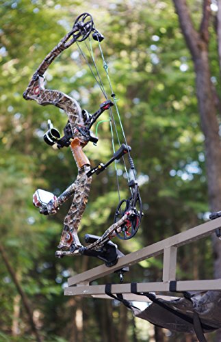 Bow Holder for Tree Stand, Hunting, Archery, lightweight, clamp on for easy assembly, durable