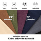 IVARYSS Extra Wide Headbands for Women Non-Slip, 7'' Large Twist Knotted Stretchy Wraps Head Bands Hair Accessories, 4 Pack, Bright Color