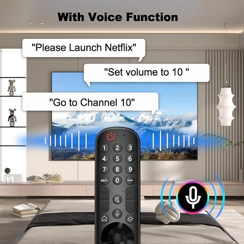 MR23 Magic Remote for LG-TV-Remote, Universal Replacement with Pointer and Voice Function, Compatible for LG 2019-2024 UHD OLED QNED NanoCell 4K 8K Smart TVs