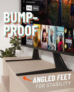 ECHOGEAR TV Legs Replacement TV Stand for Screens Up to 65" - Foldable TV Bracket Includes Hardware, Anti-Slip & Non-Scratch Pads - Easy 3-Step Install TV Feet w/Wide VESA Compatibility