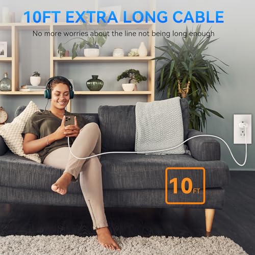 USB C for iPhone 16 15 Pro Max Charger Fast Charging Block, 30W USB C Charger with 10FT USB-C Fast Charging Long Cable Cord for iPhone 16 Pro Max/16 Pro/16 Plus/16/15 ProMax/15Pro/15Plus/15 GalaxyS24