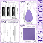 Boao 23 Pcs Clarinet Cleaning Kit All in One Accessories Set with Swab, Reeds, Cork Grease, and Thumb Rest Essential Care Kit for Clarinet Wind Instruments(Purple)