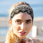 Tobeffect Headbands for Women African Wide Boho Bandeau Knotted Hairbands Workout Yoga Sport Head Wraps Hair Accessories 6 Packs