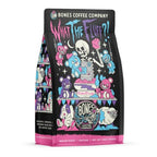 Bones Coffee Company What the Fluff?! Flavored Coffee Beans, Medium Roast Ground Coffee Low Acid, Berry Cotton Candy Flavor (12 oz)