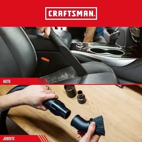 CRAFTSMAN CMXZVBE38673 Adapter Wet Dry Vac Attachment Kit, Industrial-Grade Vac Accessories that Connects 2-1/2 inch Hoses to 1-7/8 in. Parts, 1-7/8 inch Hoses to 1-1/4 in. Parts