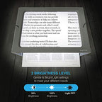 MagniPros See Things Differently 3X Large Full Page Magnifier with 12 LED Lights, Foldable Flip-Out Legs, Dual Power Supply Modes- Ideal for Hands Free Reading, Low Vision, Seniors with Aging Eyes