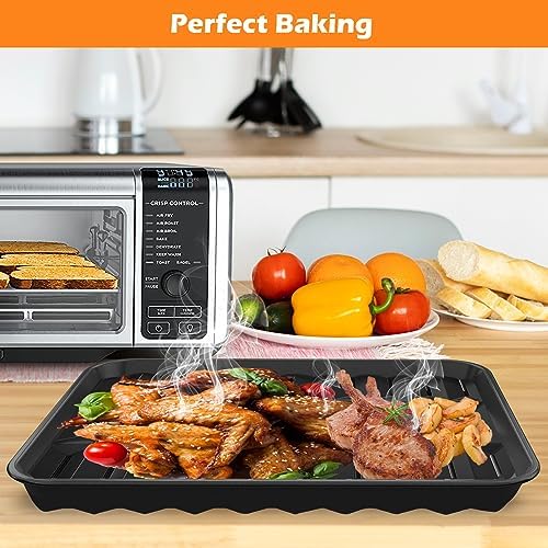 Air Fryer Grill Pan for Ninja Foodi DT251 Digital Air Fryer Countertop Oven, 13.4 * 11.4'' Air Fryer Grill Plate Crisper Plate Rack Accessories Replacement Parts Tray,Dishwasher Safe