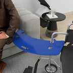 Curved Transfer Board Wheelchair Accessories for Transferring to Wheelchair ，Chair, Bed, Toilet, Car for Patient, Elderly, Disabled, 31.1 * 9.84 * 0.46" 3.64 lbs ABS Transfer Devices (Blue)