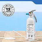 Kidde Mariner 5 Marine Fire Extinguisher for Boats, 5-B:C, 3.2 Lbs., Coast Guard Approved, Strap Bracket (Included), White