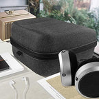 Geekria Shield Case for Large-Sized Over-Ear Headphones, Replacement Hard Shell Travel Carrying Bag with Cable Storage, Compatible with HiFiMAN HE 6se, HE 1000 Headsets (Dark Grey)