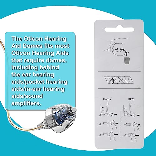 Hearing Aid Domes for Oticon Replacements, Oticon Minifit Double Vent Bass Domes (6 mm/2 Packs）, Universal Domes for Oticon Hearing Aid Supplies.