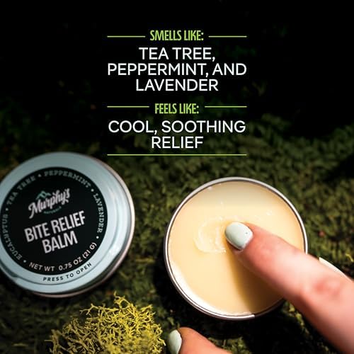 Murphy’s Naturals Insect Bite Relief Balm, Travel-Friendly, Soothes Bug Bites with Plant-Based Oil, Fast-Acting, Easy Application, 0.75oz
