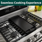 W10432544 Griddle Stove Replacement Parts for Whirlpool Gas Stove Top Griddle Pan Whirlpool Kitchenaid Kenmore Maytag Jenn-Air Range Stove Oven Cast Iron Center Middle Burner Stovetop Plate 1 Pack