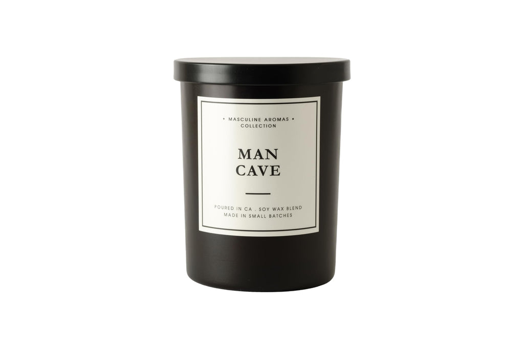 Leoben Company | Masculine Aromas | Small Batch | Soy Wax | 40 Hours | Scented Mens Candles with Natural Essential Oils | Vegan (Man Cave)