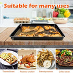 Toaster Oven Pans and Trays 11" × 11", Broiler Pan for Oven Nonstick Baking Tray for Toaster Oven Accessories, Replacement Compatible with Breville Smart Oven BOV800XL, BOV810BSS, BOV845BSS, BOV900BSS