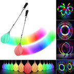 LED Poi Balls Set for Children and Adults - Luminous Premium Toy for Beginners & Professionals | LED Pois Kids Juggling | Juggling Set & Light Painting Accessories | Fire Poi Balls & Luminous Balls