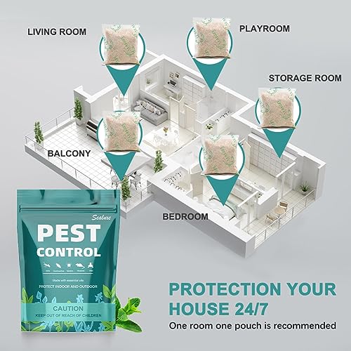 DALIYREPAL Pest Repellent Pouches Rodent Repellent Peppermint, Mouse Repellent Peppermint to Repel Mice and Rats, Mice Repellent for House,Rat Repellent Outdoor/Indoor 10 Counts/Bag