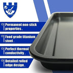 2 Pack 13" × 13" Professional Baking Sheet, Air Fryer Accessories, Replacement Baking Pan for Ninja SP100, SP101, SP1001C, SP201 Foodi Air Fry Oven, Nonstick Sheet Pan for Foodi 8-in-1 Air Fry Oven