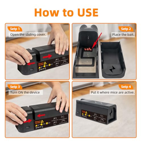 X-Pest Electric Rat Trap,High-Voltage Electric Shock to Kill Mouse,Rat,and Other Nasty Rodent Instantly to Provide a Pest Control Solution,No-Touch Design for Home,Garage,Attic,Apartment Use