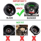 6 Fins Blender Blade 4inch Female Blade for Nutri Ninja iQ 900W BL454-70 BL455-70 and 1000W BL481-70 BL482-70 BL483-70 BL480 BL480D Blender Replacement Parts