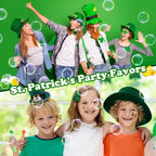 St Patricks Day Mini Bubbles Party Favors Toys for Kids 20 Pack, Saint Patricks Non Candy Treats prizes, Goodie Gift Bag Stuffers for Toddlers, St Patty's Shamrock Party Accessories Supplies Décor