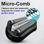 32B Series 3 Replacement Head for Braun ProSkin Electric Shaver, Compatible with Braun Foil Shaver 3000s 3010s 3020s 3030s 3040s 3050cc 3070cc 3080s 3090cc 320 330 340 350cc (1 Pack)