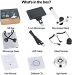 Microscope Accessories Kit Digital Microscope 50-1200X Electronic Video Microscopes Microscope Slides (Color : GD7010 7.0inch 12MP)
