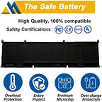 69KF2 6-Cell 86Wh Battery Replacement for Dell XPS 15 9500 9510 9520 G15 5510 5511 5515 5520 5521 Precision G5 G7 G16 M15 R3 R4 R5 R6 R7 M17 R3 R4 Inspiron 7510 7610 7620 P87F P91F 8FCTC 11.4V