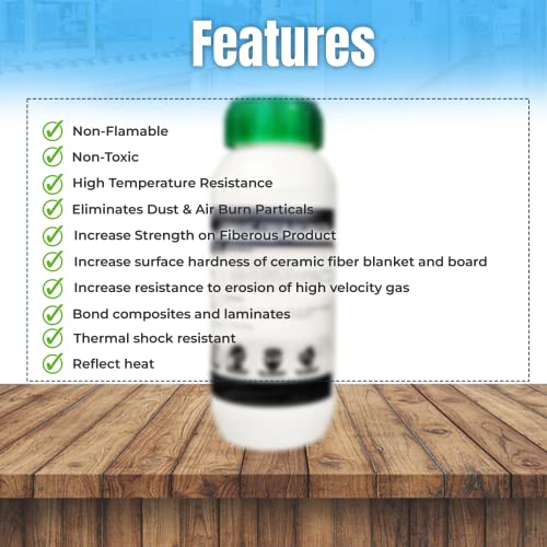 REFRATECH Rigidizer for Ceramic Fiber Coating, 2300F Rated, Fireproof Insulation Surface Coating for Ceramic Fiber Blanket Boards Wool – 16 Oz Rigidizer