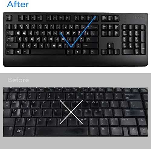 2 Pack Universal Korean Keyboard Stickers, Black Background with White Lettering for Computer Laptop Notebook Desktop, Replacement Computer Keyboard Stickers (Korean)