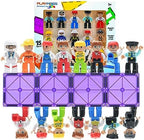Playmags Large Magnetic Figures Community Set of 15 Pieces – 3” Play People Perfect for Magnetic Toys Building Blocks - STEM Learning Toys for Kids – Magnet Tiles Expansion Accessories Pack