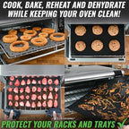 INFRAOVENS Reusable Mats Compatible with Ninja Foodi SP101 SP201 SP301 SP351, Toaster Oven Liners, Accessories for Countertop Convection Oven, Air Fryer Oven with Heat Resistant Non-Stick Liner